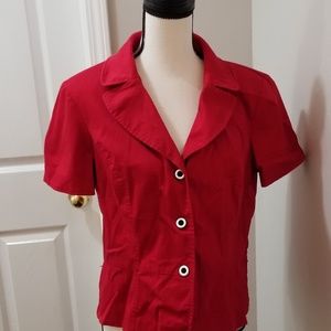 Danny & Nicole sz 16 Red short sleeve top